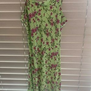 Zara Satin Light Green Dress